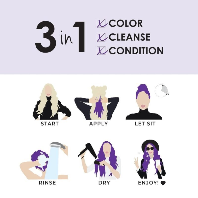 Hair Care, Hair Treatment, Haircare Purple Dye